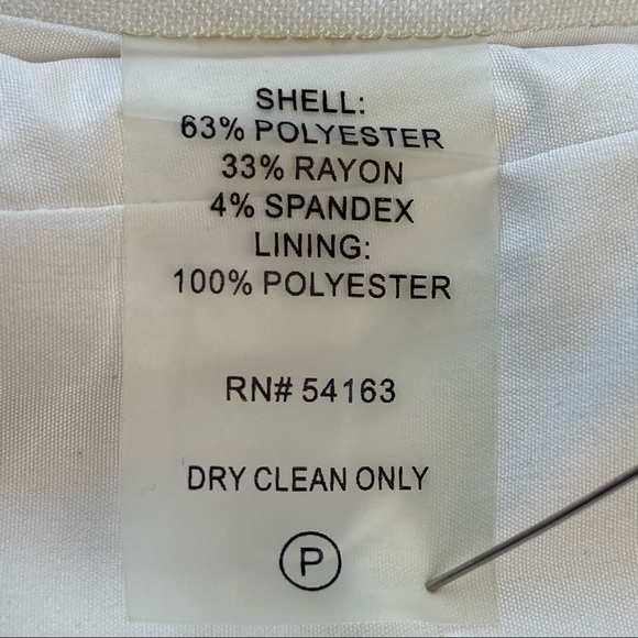 NWT Calvin Klein Two Button Ivory Lux Blazer - Picture 4 of 7